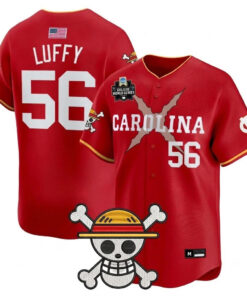 Custom Name And Number One Piece x North Carolina Tar Heels College World Series 2026 Baseball Jersey