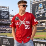 Custom Name And Number One Piece x North Carolina Tar Heels College World Series 2026 Baseball Jersey