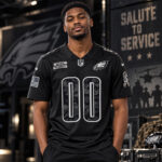Custom Name And Number Philadelphia Eagles x Salute to Service 2026 Football Jersey for Football Fans