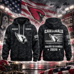 Custom Name Arizona Cardinals Salute To Service 2026 Camo Graphic Hoodie for Football Fans