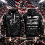 Custom Name Atlanta Falcons Salute To Service 2026 Camo Graphic Hoodie for Football Fans