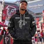 Custom Name Atlanta Falcons Salute To Service 2026 Camo Graphic Hoodie for Football Fans
