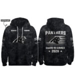Custom Name Carolina Panthers Salute To Service 2026 Camo Graphic Hoodie for Football Fans
