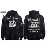 Custom Name Cincinnati Bengals Salute To Service 2026 Camo Graphic Hoodie for Football Fans