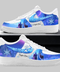 Custom Name Frozen 3 Elsa And Anna Shoes Sneakers Version 1 for Frozen Fans