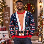 Custom Name Houston Texans Merry Christmas We Are Texas 2026 Ugly Sweater