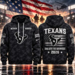 Custom Name Houston Texans Salute To Service 2026 Camo Graphic Hoodie for Football Fans