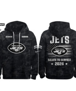 Custom Name New York Jets Salute To Service 2026 Camo Graphic Hoodie for Football Fans
