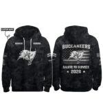 Custom Name Tampa Bay Buccaneers Salute To Service 2026 Camo Graphic Hoodie for Football Fans