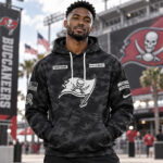 Custom Name Tampa Bay Buccaneers Salute To Service 2026 Camo Graphic Hoodie for Football Fans