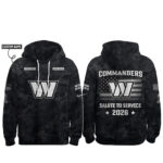 Custom Name Washington Commanders Salute To Service 2026 Camo Graphic Hoodie for Football Fans