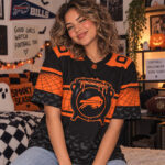 Custom Name and Number Buffalo Bills Happy Halloween Day 2026 Football Jersey