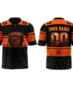 Custom Name and Number Pittsburgh Steelers Happy Halloween Day 2026 Football Jersey