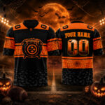 Custom Name and Number Pittsburgh Steelers Happy Halloween Day 2026 Football Jersey