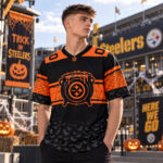 Custom Name and Number Pittsburgh Steelers Happy Halloween Day 2026 Football Jersey