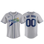 Custom Name and Number Tampa Bay Rays Road 2026 Graphic Baseball Jersey for Baseball Fans