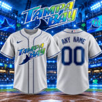 Custom Name and Number Tampa Bay Rays Road 2026 Graphic Baseball Jersey for Baseball Fans