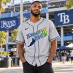 Custom Name and Number Tampa Bay Rays Road 2026 Graphic Baseball Jersey for Baseball Fans