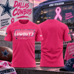 Dallas Cowboys 2026 Crucial Catch Graphic Pink Shirt for Football Fans