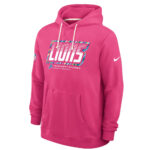 Detroit Lions 2026 Crucial Catch Graphic Pink Shirt for Football Fans