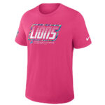 Detroit Lions 2026 Crucial Catch Graphic Pink Shirt for Football Fans