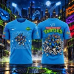 Detroit Lions x Teenage Mutant Ninja Turtles 2026 Graphic Shirt for Football and TMNT Fans