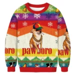 Dog Smoking Meme Funny Christmas Ugly Sweater for Meme Fans