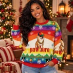 Dog Smoking Meme Funny Christmas Ugly Sweater for Meme Fans