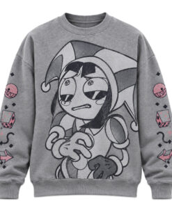 Drake Wears Amazing Digital Circus Pomni Grid Symbols Sweatshirt