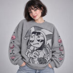 Drake Wears Amazing Digital Circus Pomni Grid Symbols Sweatshirt