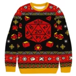 Dungeons And Dragons Dice Game Christmas Ugly Sweater