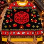 Dungeons And Dragons Dice Game Christmas Ugly Sweater