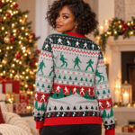 Elvis Presley And Santa Rockin’ Christmas Graphic Ugly Sweater for Music Fans