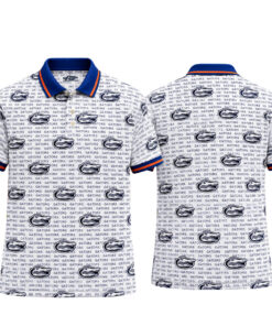 Florida Gators All-Over Logo Print Graphic Polo Shirt for College Football Fans