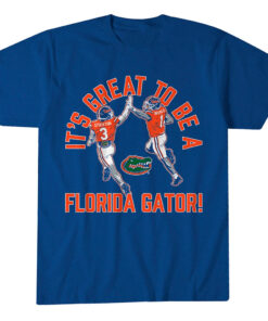 Florida Gators Football Vernell Brown III & Bailey Stockton High Five Graphic Shirt for College Football Fans