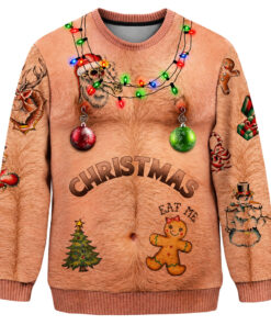 Funny Hairy Body Ugly Christmas Sweater 2026 for Christmas