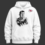 George Karlaftis Kansas City Chiefs White Signature Graphic Shirt for Football Fans