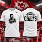 George Karlaftis Kansas City Chiefs White Signature Graphic Shirt for Football Fans