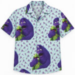 Grimace x Kermit Funny Meme Hawaiian Shirt for Cartoon Fans