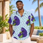 Grimace x Kermit Funny Meme Hawaiian Shirt for Cartoon Fans