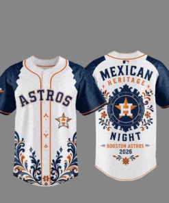 Houston Astros Mexican Heritage Night 2026 Graphic Baseball Jersey for Baseball Fans