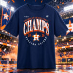 Houston Astros Navy 2026 AL West Division Champions Graphic Shirt for Baseball Fans