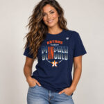 Houston Astros Navy 2026 Postseason Locker Room Graphic Shirt for Baseball Fans