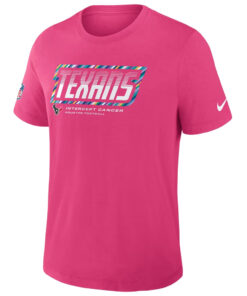 Houston Texans 2026 Crucial Catch Graphic Pink Shirt for Football Fans