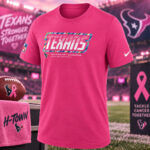 Houston Texans 2026 Crucial Catch Graphic Pink Shirt for Football Fans