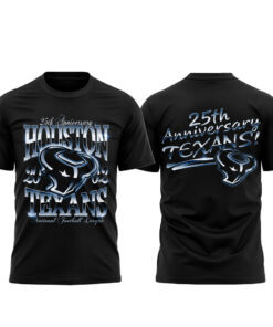 Houston Texans 25th Anniversary Reppin’ H-Town for 25 Seasons Graphic Shirt for Football Fans