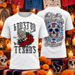 Houston Texans x Día de los Muertos 2026 Graphic Shirt for Football Fans