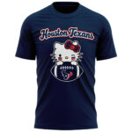 Houston Texans x Hello Kitty Little Miss 2026 Graphic Shirt for Football and Hello Kitty Fans