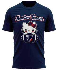 Houston Texans x Hello Kitty Little Miss 2026 Graphic Shirt for Football and Hello Kitty Fans