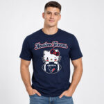 Houston Texans x Hello Kitty Little Miss 2026 Graphic Shirt for Football and Hello Kitty Fans